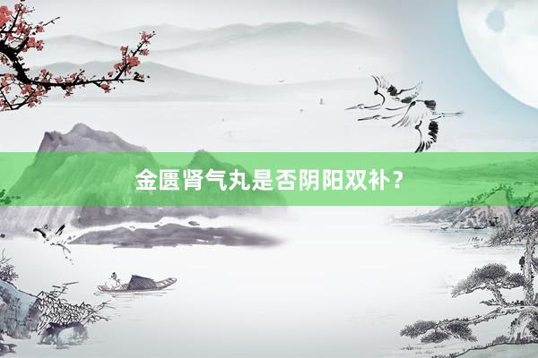 金匮肾气丸是否阴阳双补?